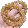 Natürliches Brasilianisches Citrin Rundperlen-Armband mit Flocken - Gelbes DIY-Accessoire