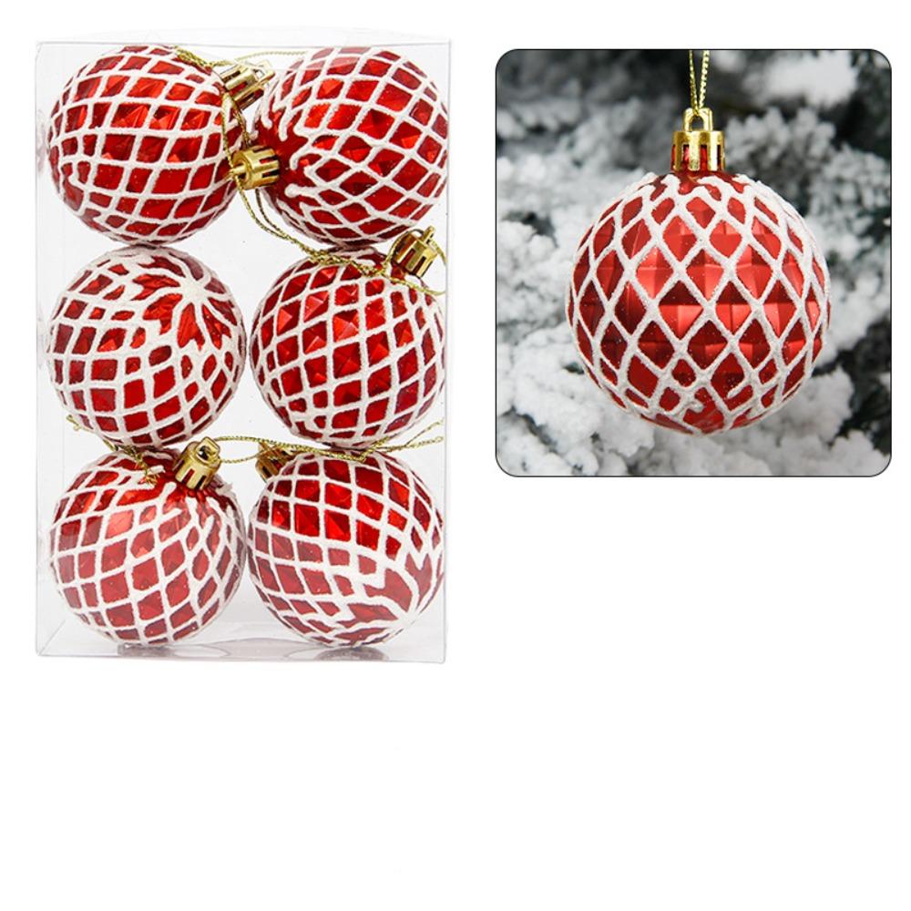 6Pcs/Set Hanging Xmas Tree Decoration Gift Christmas Spheres Pendant  Party Decoration