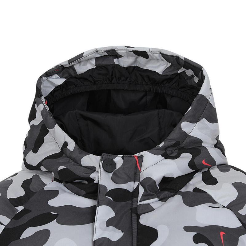 Nike Hooded Down Jacket Camouflage Kids Jackets HQ7182-084