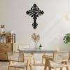 Forged Iron Cross Wall Art Black Metal Rose Gothic Home Decor Religious Decor Living Room Bedroom