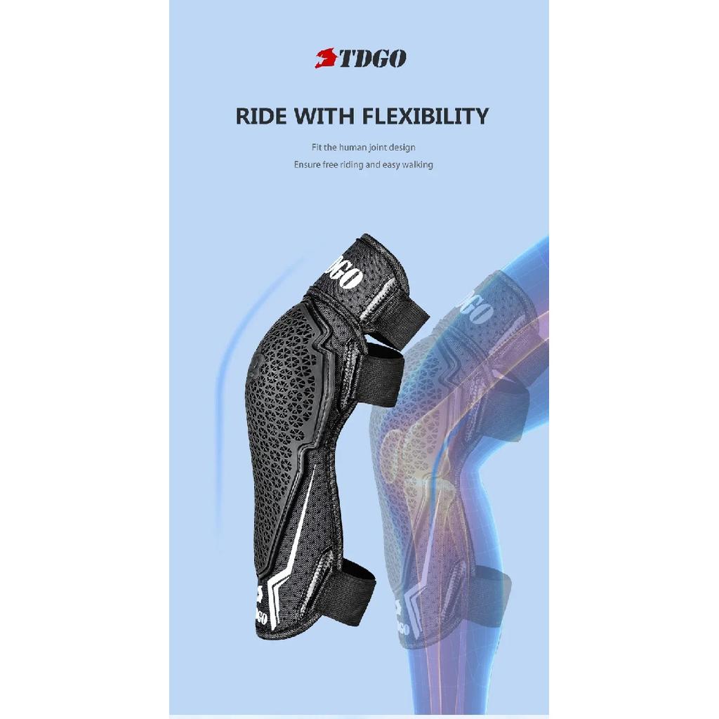 Ginocchiere Traspiranti in Rete per Moto per la Guida Estiva - Protezioni Regolabili con Design Ammortizzante, Leggere e Ventilate