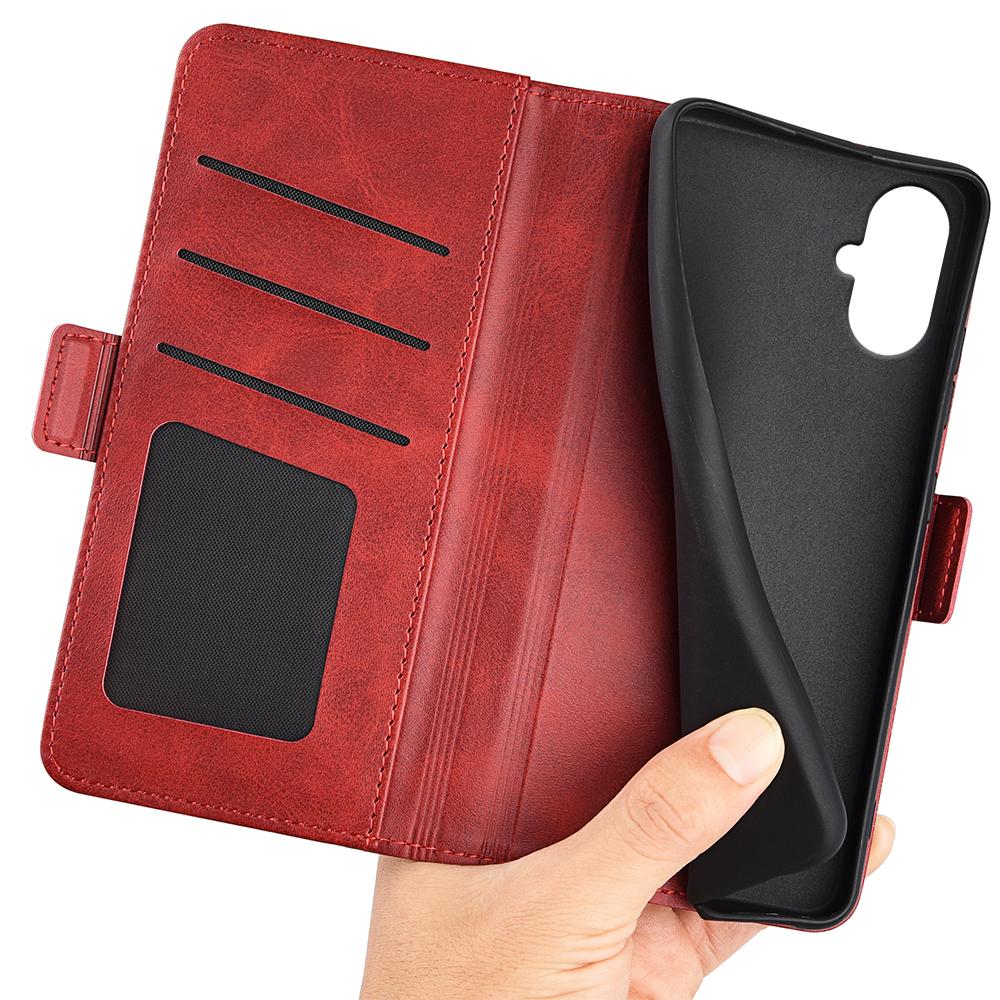 For Samsung Galaxy A06 5G Case Calf Texture Leather Wallet Phone Cover