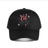 Playful Cat Mama Whisker Script Baseball Cap Fashion Outdoor Sports Sunhat Unisex Snapback Cap Womens