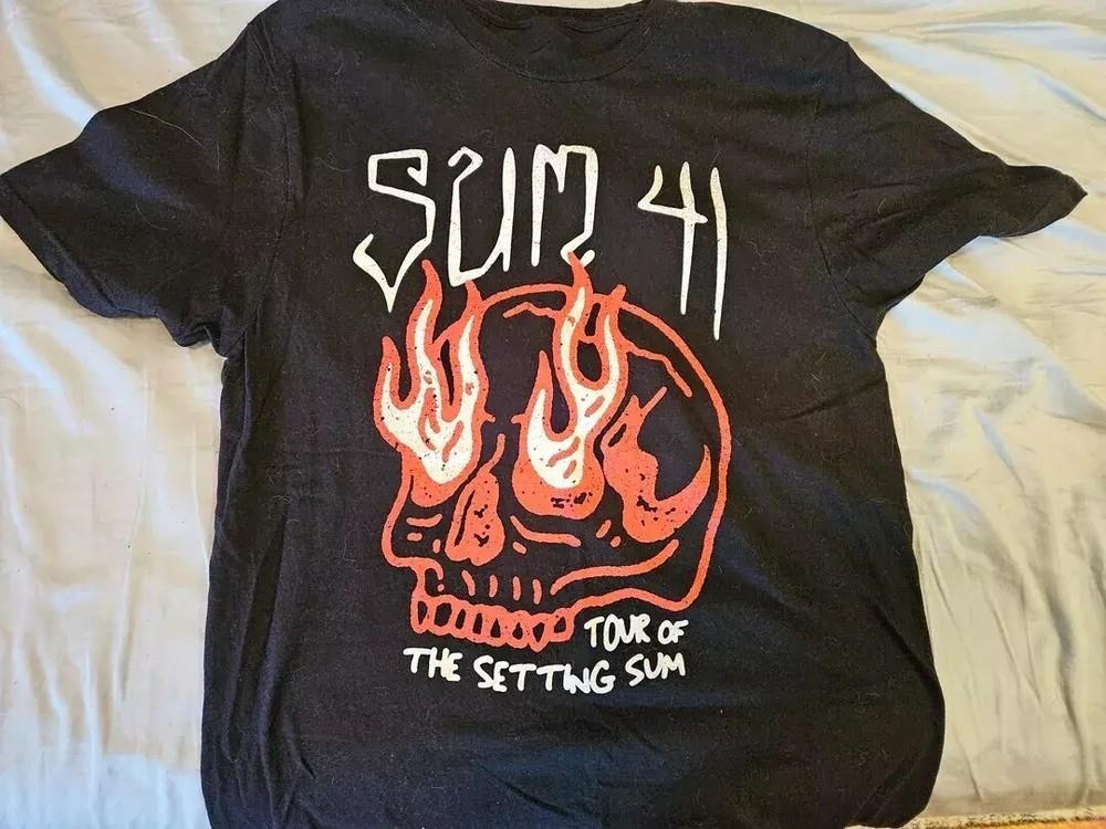 Футболка Sum 41 Тур 2024 Все Размеры S-5XL Хлопок Унисекс Футболка XXXL