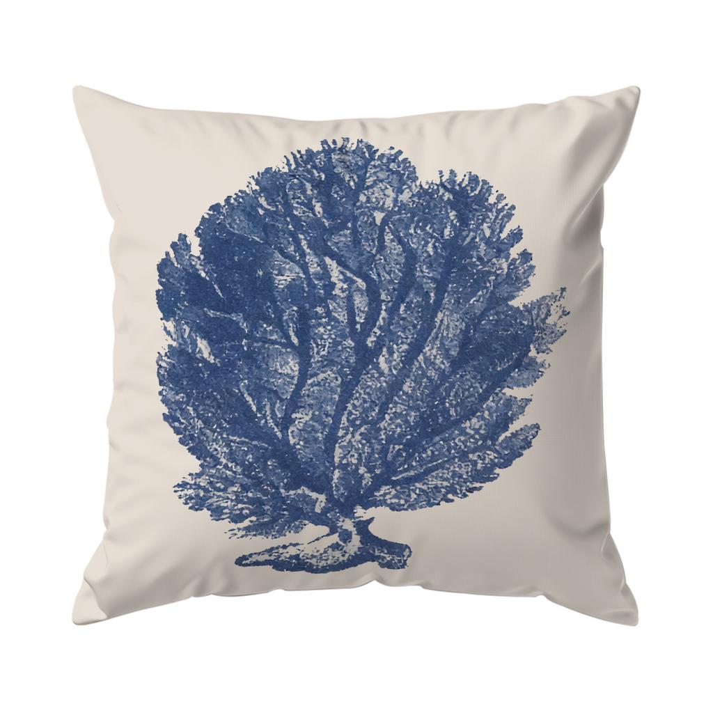1/4pcs Blue Sea Life Abstract Pattern Cushions Pillowcase Polyester Cushion Cover Throw Pillow Pillowcover Home Car Sofa Decor