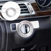 Rust Resistant Car Headlight Switch Button Frame Trim Cover Silver Color Universal Fitment For Mercedes CLA C117 GLA X156