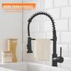 304 Stainless Steel Kitchen Faucet Hot and Cold Water Mixer Faucet Pull Out Deck Mounted  Kitchen Mixer Kitchen Sink Faucet