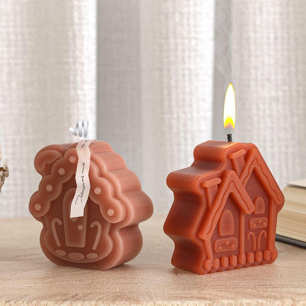 Poppy Q Cartoon House Candle & Aroma Stone Silicone Mold for DIY Decorations