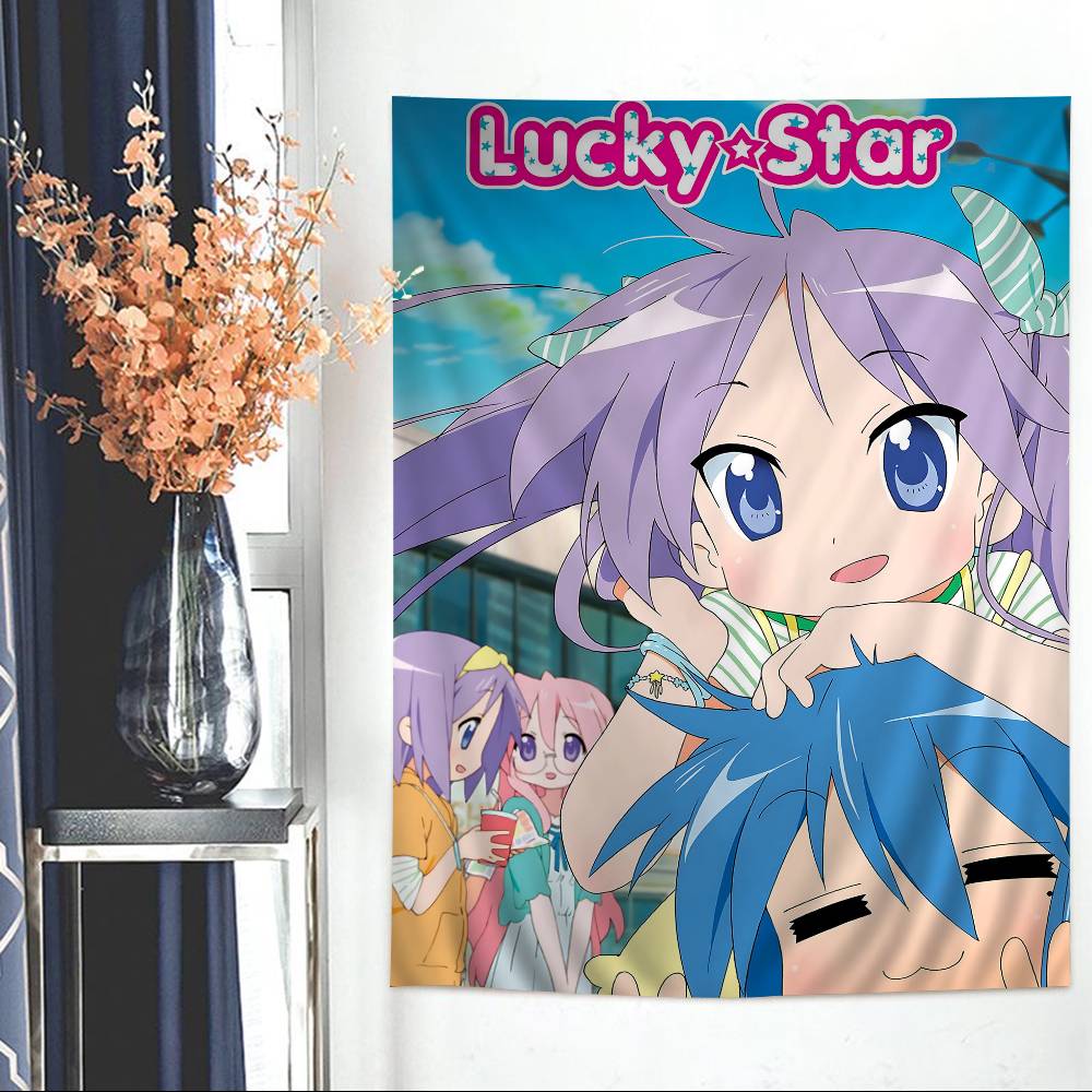 Lucky Star Comedy Anime Hippie Wall Hanging Tapestries For Living Room Home Dorm Decor Art Home Decor