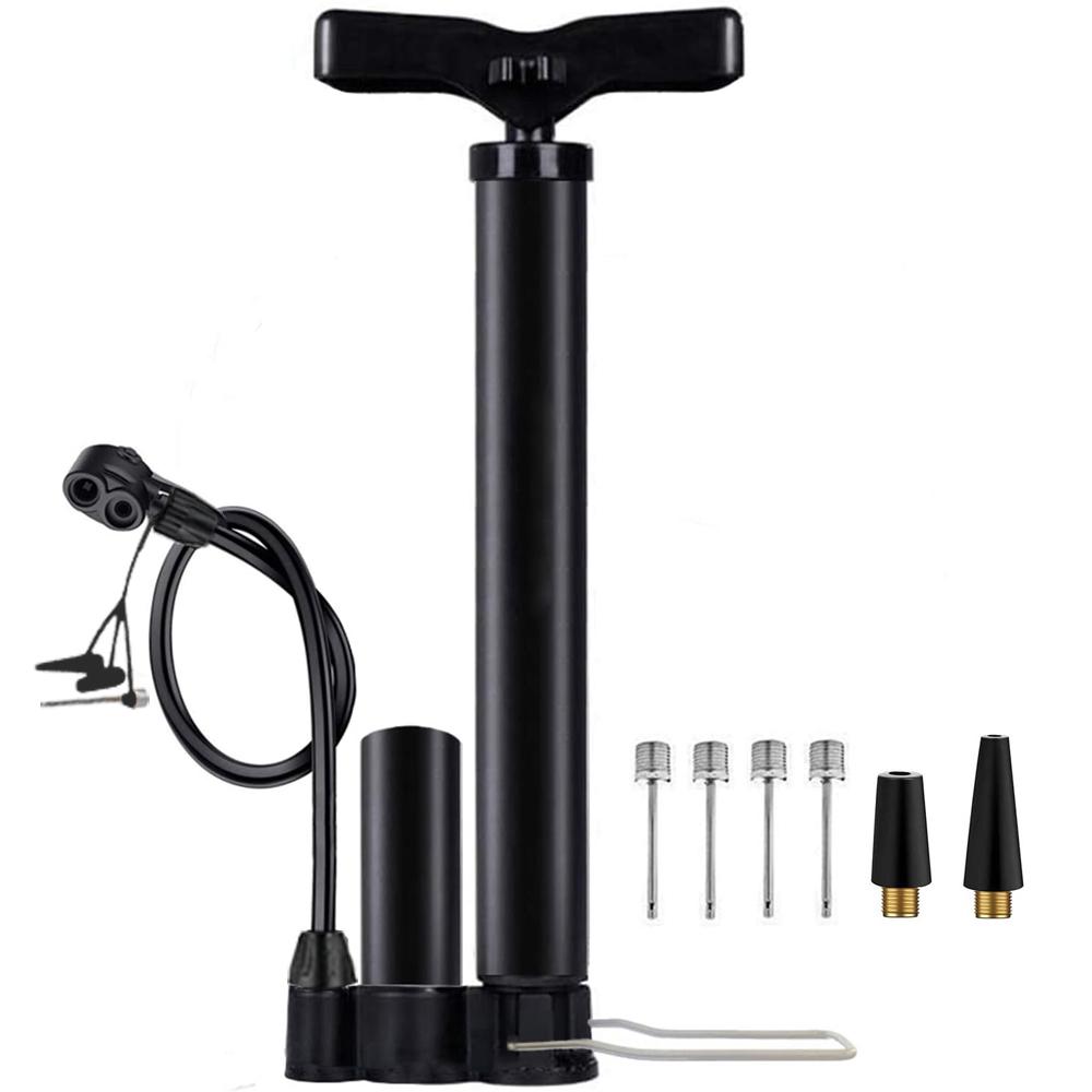 

Bike Pump, Air Bicycle Pump Inflator for Presta and Schrader Valve Tire Ball Bike Portable Pumps 160PSI & 11BAR чорний