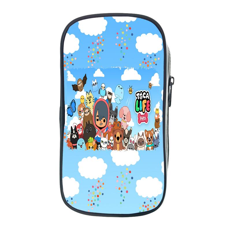 Toca Life World Pencil Case Gift Kids Boys Students Pencil Box Storage Pen Bag School Supplies Stationery Box