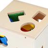 Wooden Kids Shape Sorting Toy 15 Holes Building Block Cube Box Geometric Shapes Matching Toy