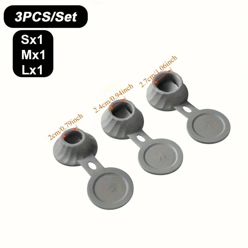 Bottle Emptying Caps, 3pcs Adapters Transfer Connector, 3 Sizes Inverted Caps Flipping Bottle, Inverted bottle cap Get Every D