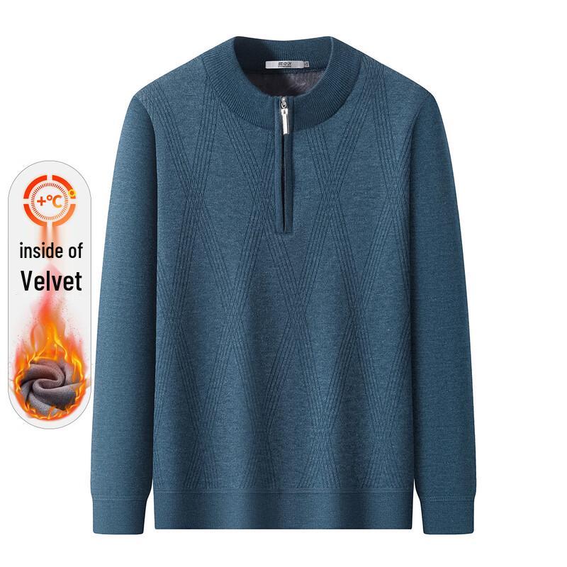 SNOWFLYING Men s Wool Blend Half-Zip Pullover Sweater M