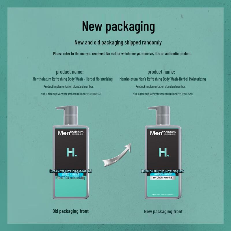 Mentholatum Men's Herbal Shower Gel & Facial Cleanser Combo