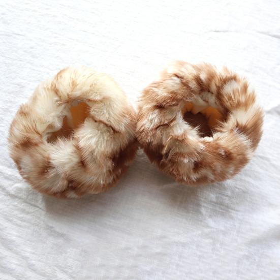 Warm Gloves Deer Pattern Thickened Plush Gloves Collar Leg Cuffs Christmas Themed Adjustable Straps Winter Headgear