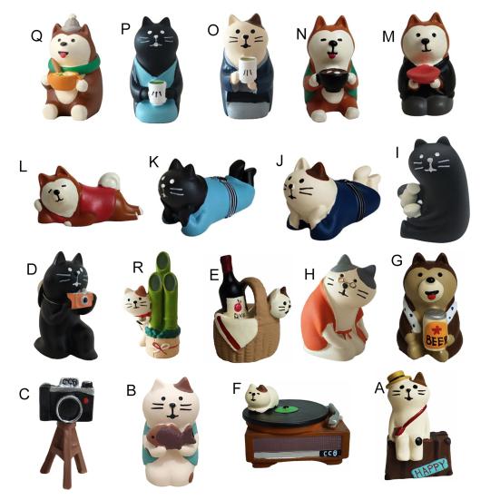 Mini Cat Model Spring Outing Version Birthday Gift Adorable Miniature Zakka Cat Figurine for Collection