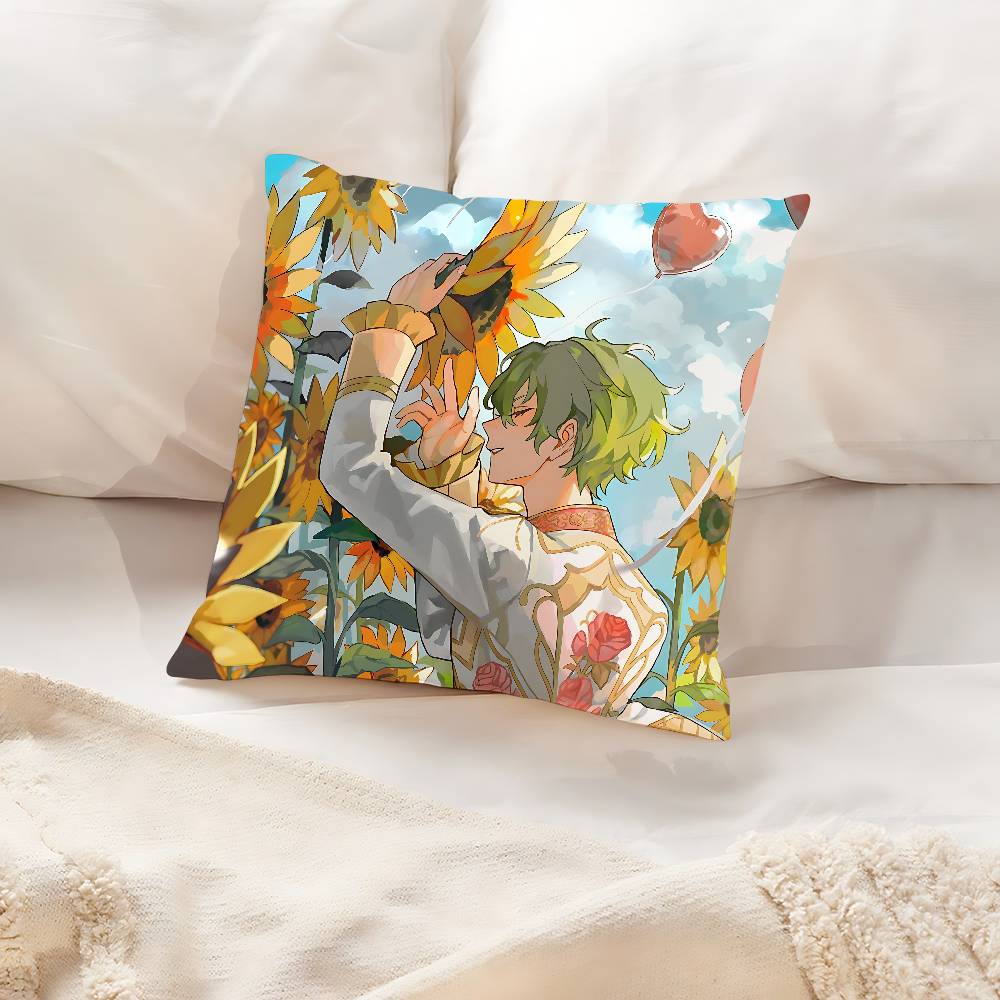 Ensemble Stars Pillow Case Throw Pillow Cover Nordic Vintage Style Cushion Covers Home Living Room Sofa Couch Seat Decor