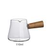 Jarro de Leite Mini de Vidro Shangqi 110ml com Alça de Madeira (Conjunto de 3)