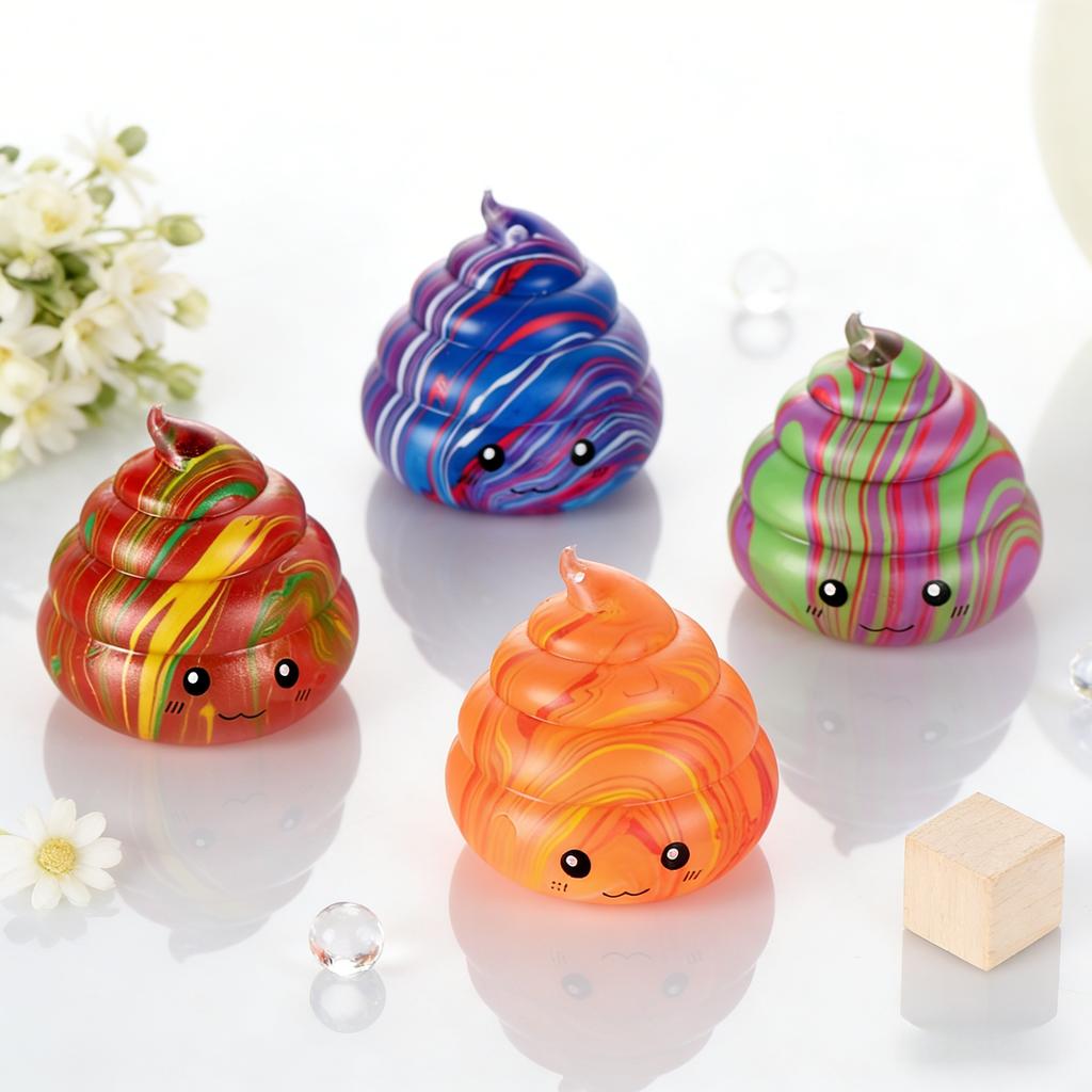 Buntes Poop Squishy Spielzeug, Niedliches Cartoon Stressabbau Fidget Spielzeug, Weicher TPR Quetschball zur Angstlinderung, Lustiges Neuheitsgeschenk