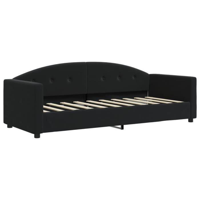 VidaXL Lit de repos noir 80x200 cm velours 354133