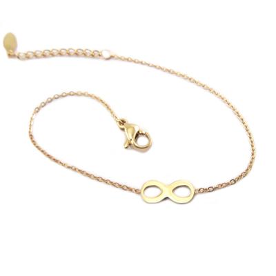 [P9158] - 'Infini' Roségold-Stahlarmband - 11x5 mm