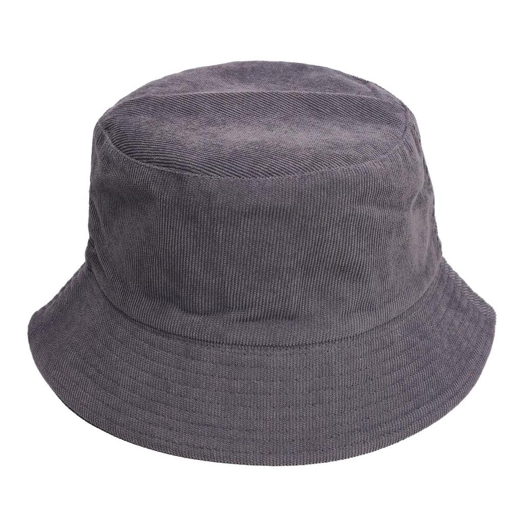 Unisex Double-Sided Corduroy Bucket Hat: Warm, Wide-Brimmed, Sun Protection for Large Heads, Slimming Effect
