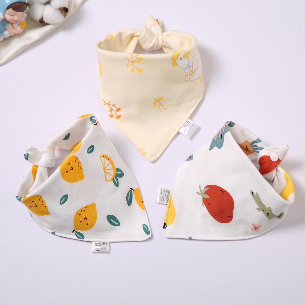 Pure Cotton Baby Triangle Bibs & Scarves for Boys and Girls