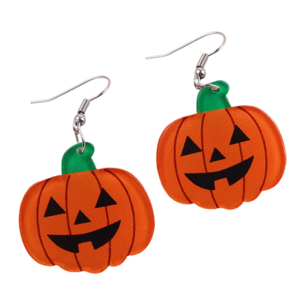 Halloween Contrasting Color Earrings Lightweight Acrylic Ear Studs Creative Stud Earring for Costume Get-Together Party