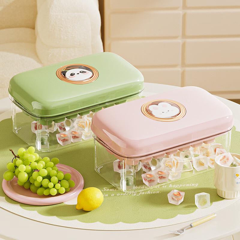 Guanzhuojia Doppelschichtige Press-Eiswürfelform mit Deckel