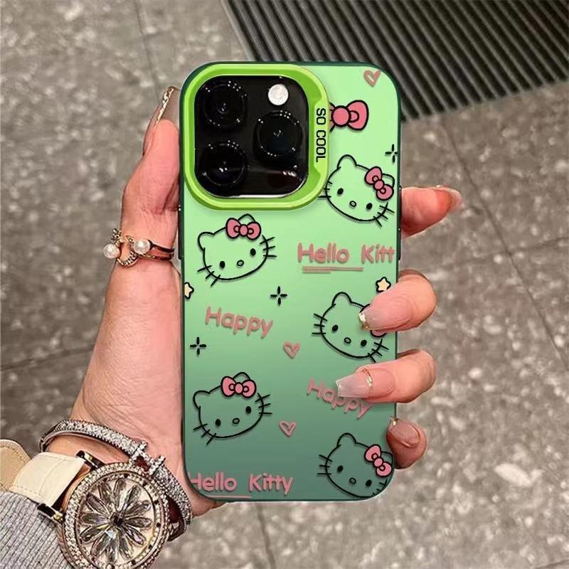 KT cat iPhone16Pro phone case 15/14/13 laser 12 Apple 11XsMax/plus