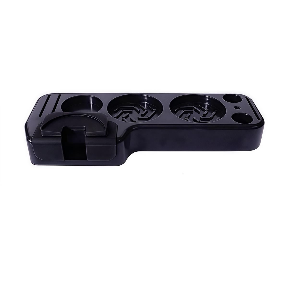 

Multi Functional Coffee Tool Holder Portable Espresso Tamping Station with Integrated Filter Basket and Brush Storage