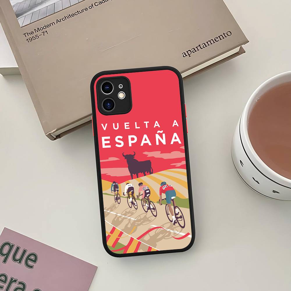 

Bicycle Bike Sport For IPhone 16 15 14 Plus 13 12 11 Pro Max X XS MAX Translucent Matte Shockproof Cover iphone 15pro max