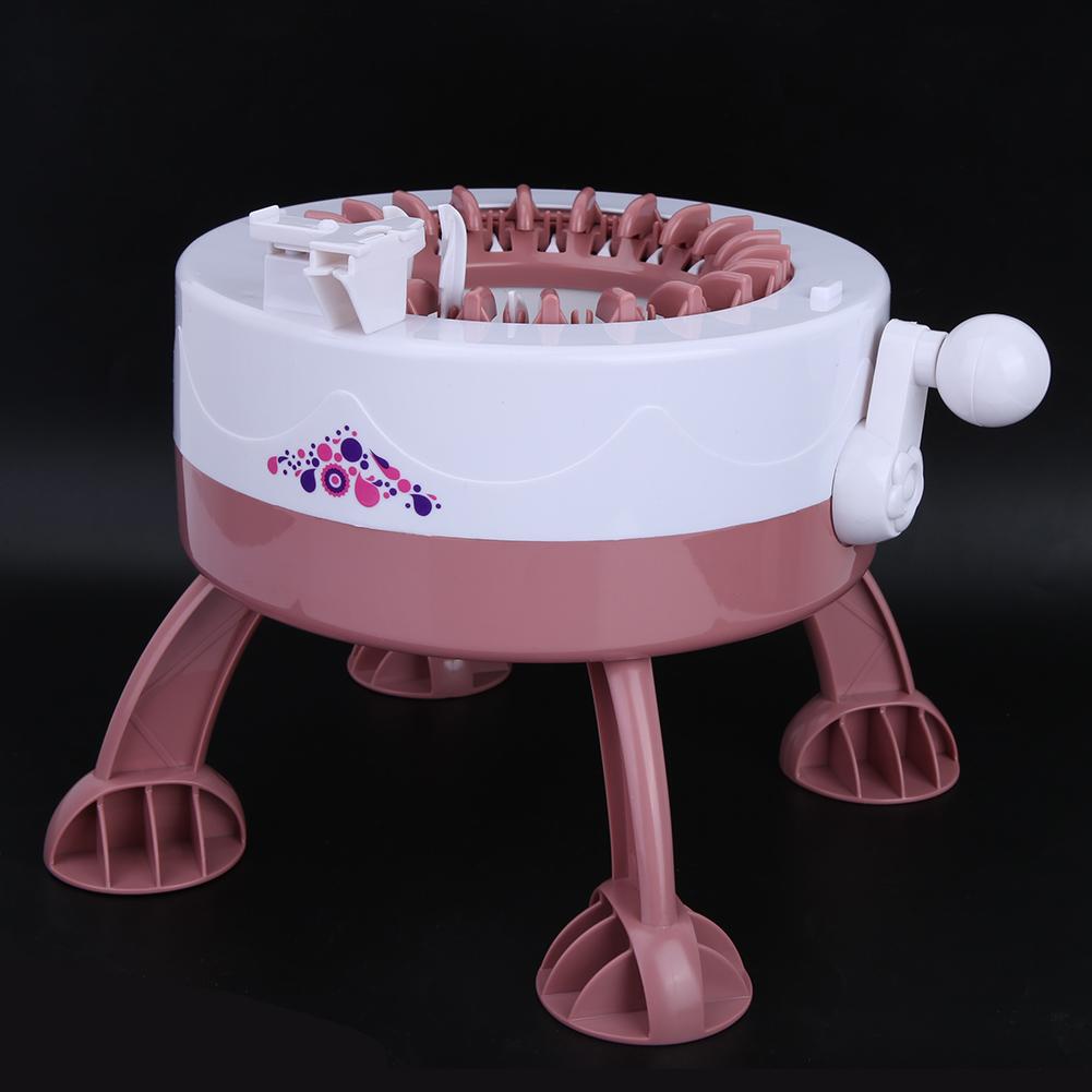 Mașină de cusut pentru tricotat manual din plastic DIY pentru copii, accesorii pentru instrumente de jucărie(22 de ace)