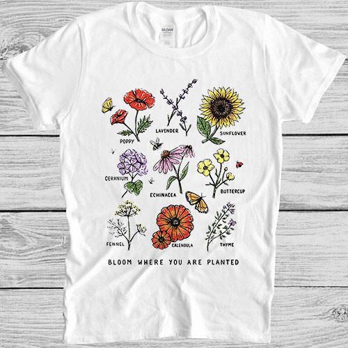 Flowers Farmers Nature Lovers Bloom Cool Meme Vintage Gift Tee T Shirt 4011 XXL