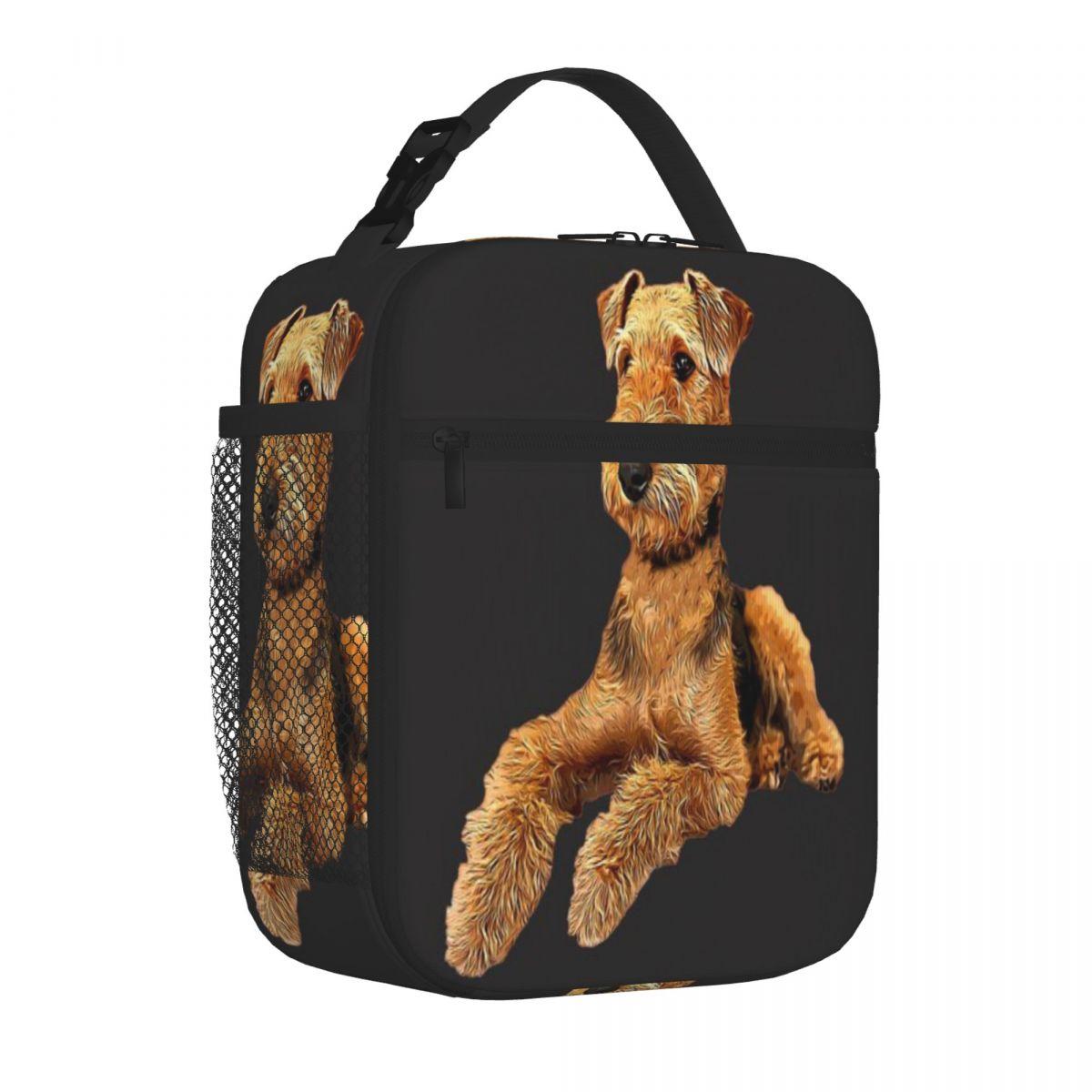 Bestselling Airedale Terrier Beautiful Dog Slim Fit Snack Bag Overnight Trip Lunch Box Bag One Size