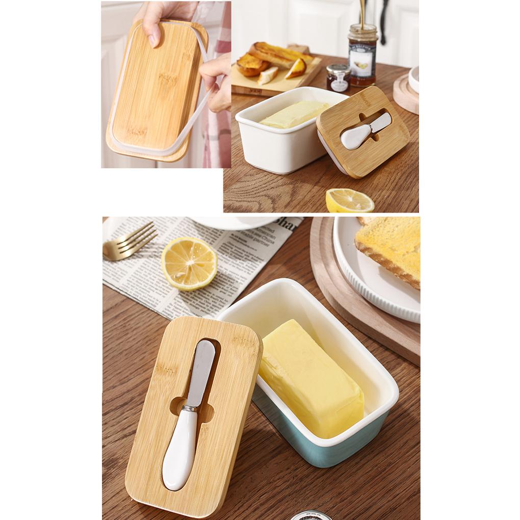 Butter Aufbewahrungsbox mit Schneider Keramik Kühlschrank Käsehalter Behälter Organizer Lebensmittelbehälter Wiederverwendbar Kühlschrank Organisation