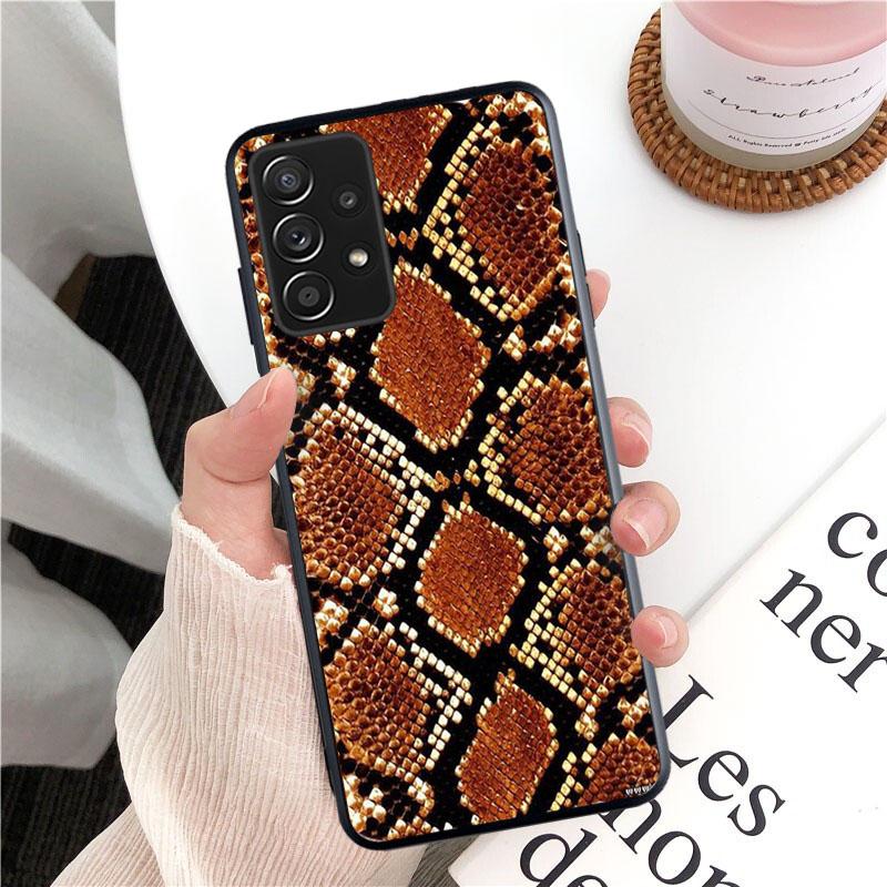 Etui na telefon ze skóry węża do Samsung Galaxy A13 A22 A12 A32 A71 A11 A21S A33 A52 A72 A51 A50 A70 A31 M31