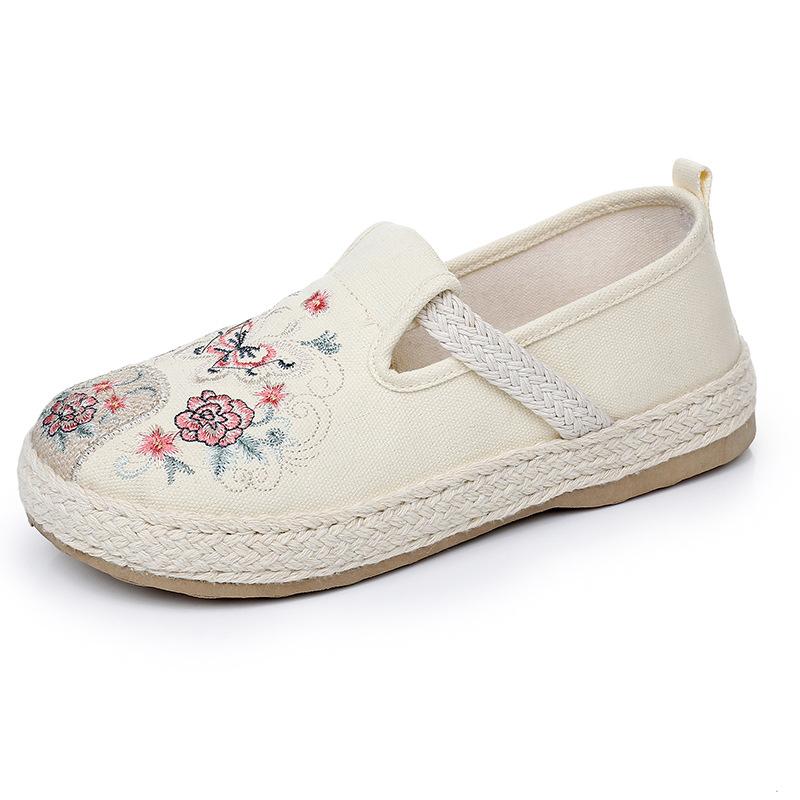 Butterfly embroidered shoes, Chinese Hanfu shoes, new summer baotou casual trend fisherman cloth shoes