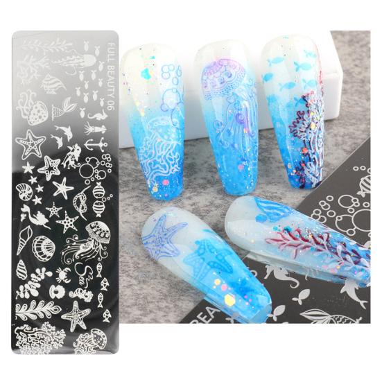 Nail Stamping Plates Exquisite Manicure Nail Art Making Stainless Steel DIY Template Nail Tool for Lady