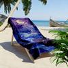 Black Cat and Moonlit Night Sky Beach towel quick-drying for travel outdoor sports jogging beach and swimming