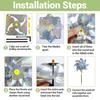 1/10X Bird Repellent Reflective Windmill Anti Bird Wind Spinner for Garden Orchard