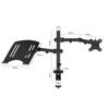 Dual-Arm Retractable Rotatable Monitor Stand Clamp-Type