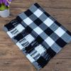 Versatile Lattice Unisex Scarf Autumn And Winter Warm Scarf Student Couple Tassel Shawl