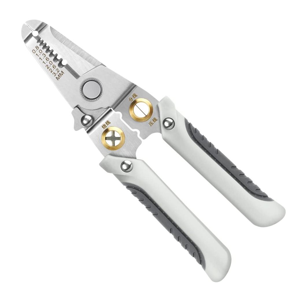 LiTuiLi 7 In 1 Wire Stripper Iron Copper Wire Cutter Cable Cutter Clamper Splitting Wire Crimping Pliers