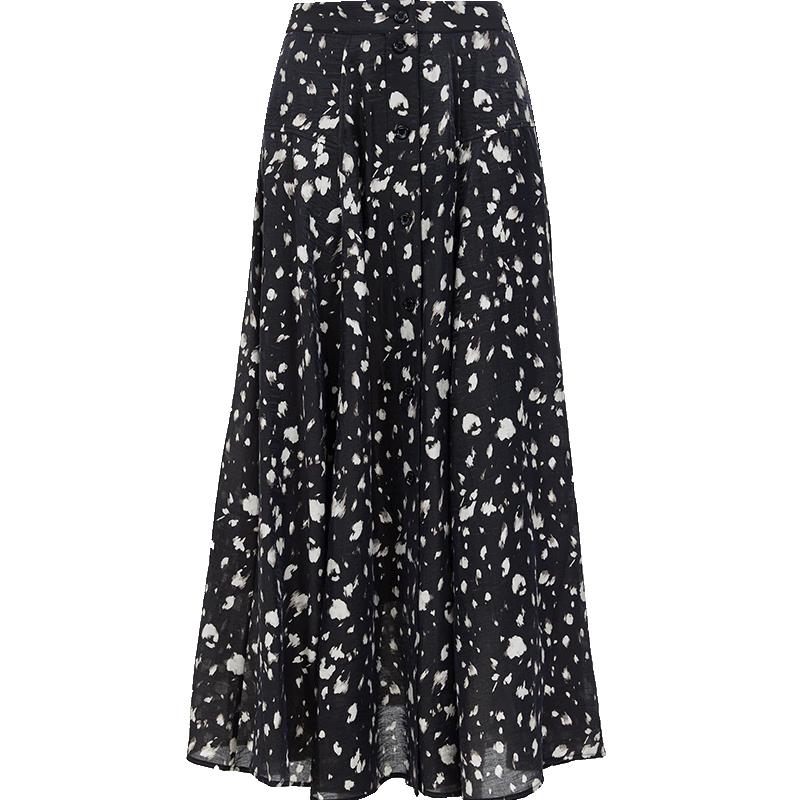 ONLY Romantic Petal Print A-Line Long Skirt M