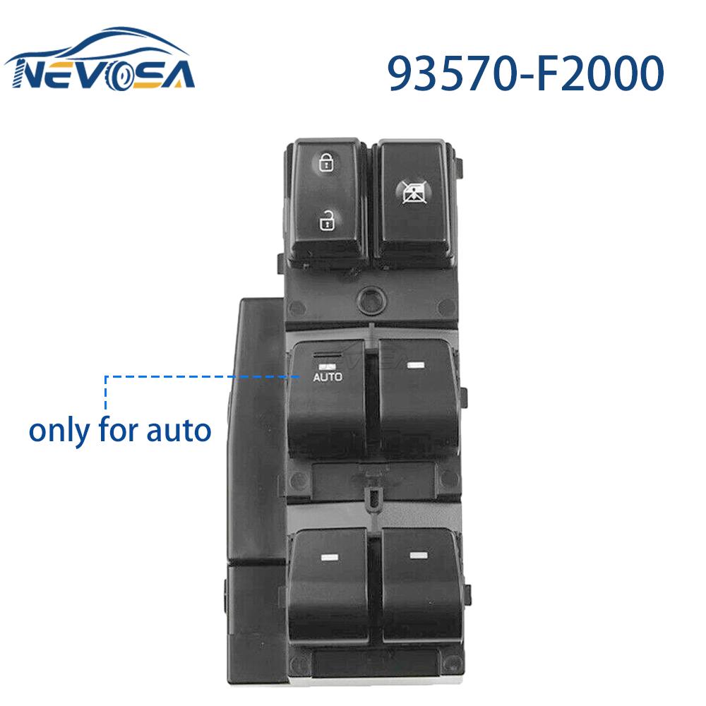 NEVOSA For Hyundai Elantra 2017 2018 2019 2020 93570F2100 Front Left Driver Master Power Window Switch 93570-F2100 93570-F2000 93570-F2000