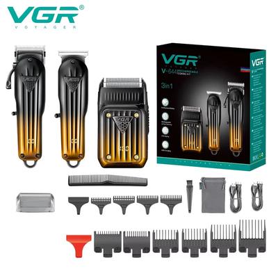 Gradient Color Three-piece Haircut Combination Electric Shaver Rechargeable Professional Men's Hair Clipper Carved Electric Hair Clipper Hair Trimming