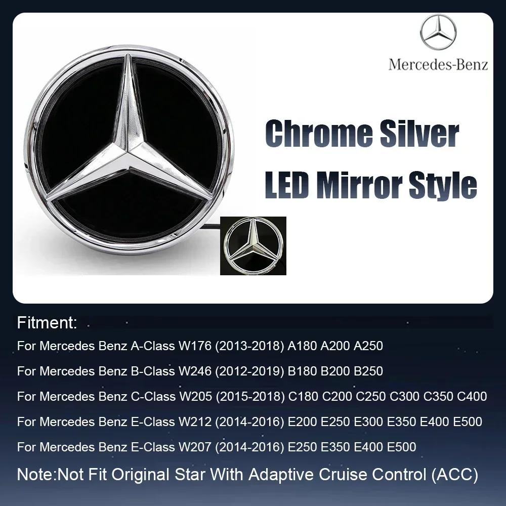 C200 E200 Nové 2025 Pro Mercedes Benz Pro Mercedes Benz Zrcátko Znak Světlo Auto Přední Maska Osvětlené Logo Hvězda Znak W176 W24
