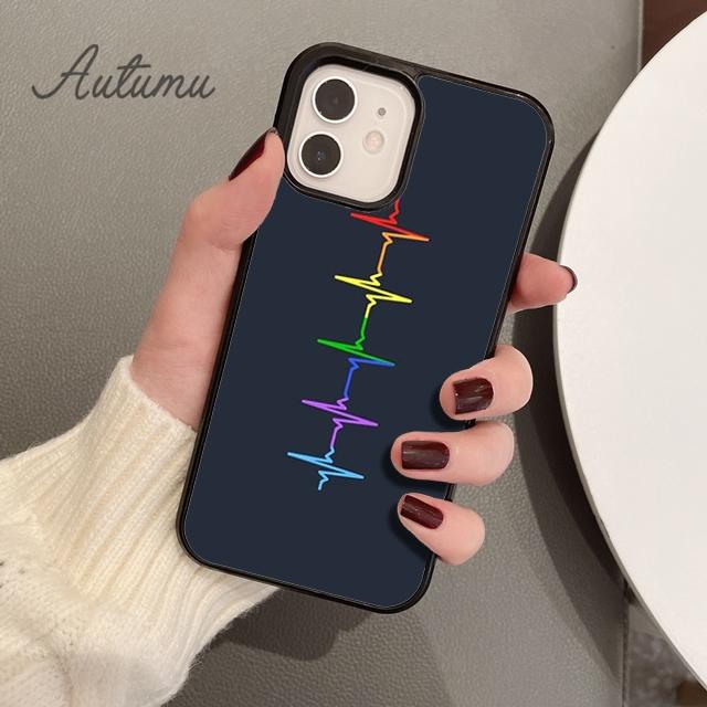 Gay Lesbian LGBT Rainbow Handyhülle für iPhone 11 12 13 14 Pro Max Mini X XR XS SE 2020 6S 7 8 Plus Samsung Galaxy S21 S22 Cover